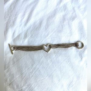 Tiffany & Co Multi-Strand Mesh Heart Toggle Bracelet